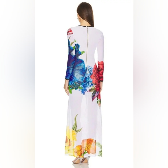 Alice + Olivia Multicolor Floral Long Sleeve Dress - Picture 2 of 14